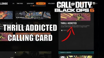 BO6 Thrill Addicted Calling Card (Black Ops 6 Zombies Thrill Addicted Calling Card)