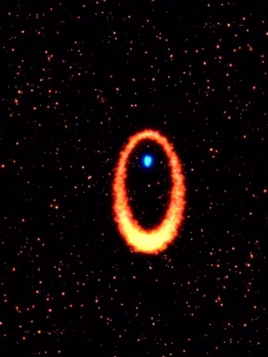 Mysterious Disk of Blue Stars Around Andromeda's Black Hole - Hubble Space Telescope #shorts