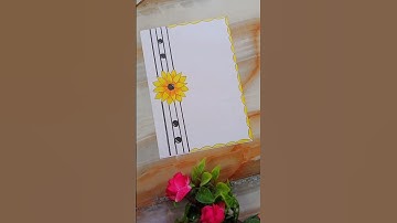 6 cute borderdesigns #notebookborder #schoolprojectideas #easyborderdrawing #frontpagedesign