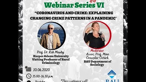 BAU SOC Webinar Series 6: Coronavirus and Crime: Explaining Changing Crime Patterns in a Pandemic