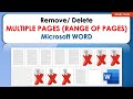 Quickly DELETE RANGE OF PAGES in MS Word | EASILY REMOVE MULTIPLE PAGES in MS Word (Hindi/ Urdu)