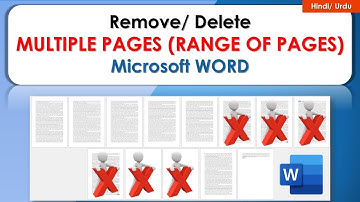 Quickly DELETE RANGE OF PAGES in MS Word | EASILY REMOVE MULTIPLE PAGES in MS Word (Hindi/ Urdu)