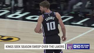 Sacramento Kings defeat the Los Angeles Lakers 120-107, pulling off the season sweep