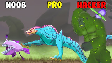 NOOB vs PRO vs HACKER in Kaiju Brawl: Godzilla vs Kong | GameGuy