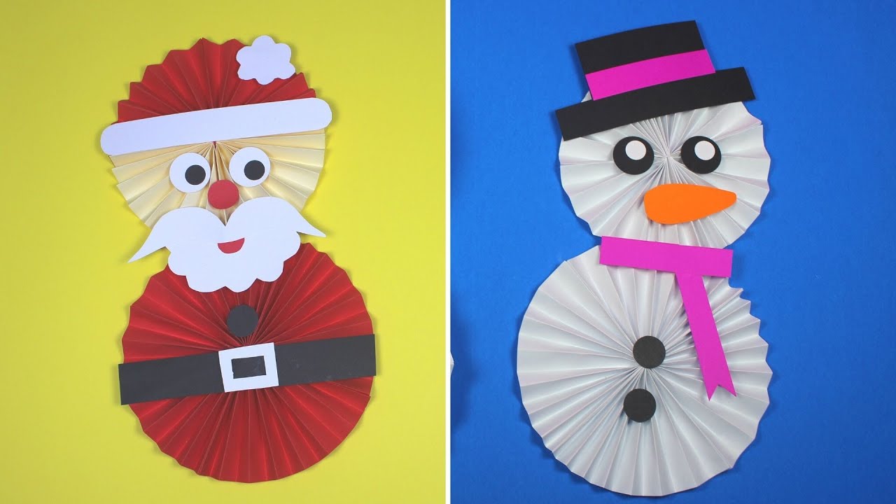 3 Christmas Paper Crafts | Christmas Crafts for Kids - YouTube