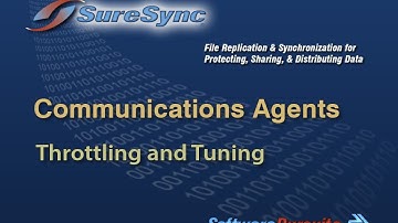 SureSync Communications Agents: 3 - Throttling and Tuning