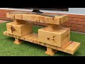 Easy And Unique Ideas For Your Next Project // Make A TV Stand By Recycling Waste Wood