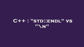 C++ : "std::endl" vs "\n"