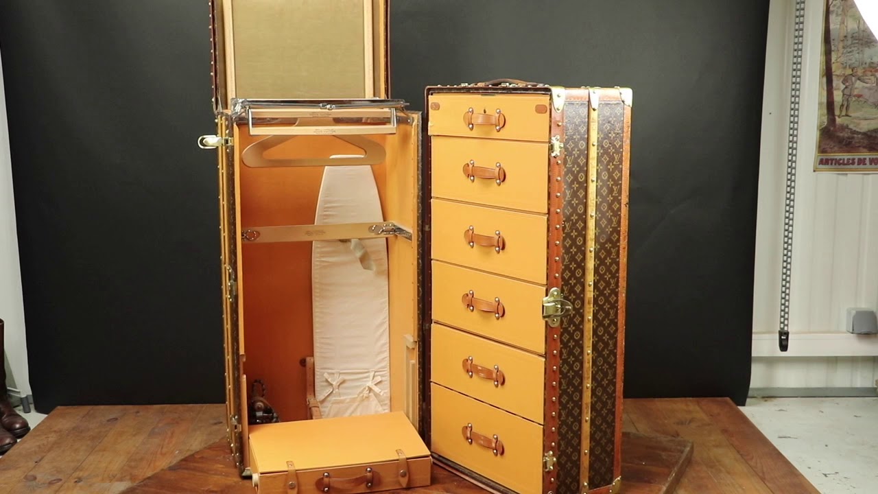 EXTRA LARGE Malle armoire Louis Vuitton (Wardrobe) complete ( grand modele : 65 ) - YouTube