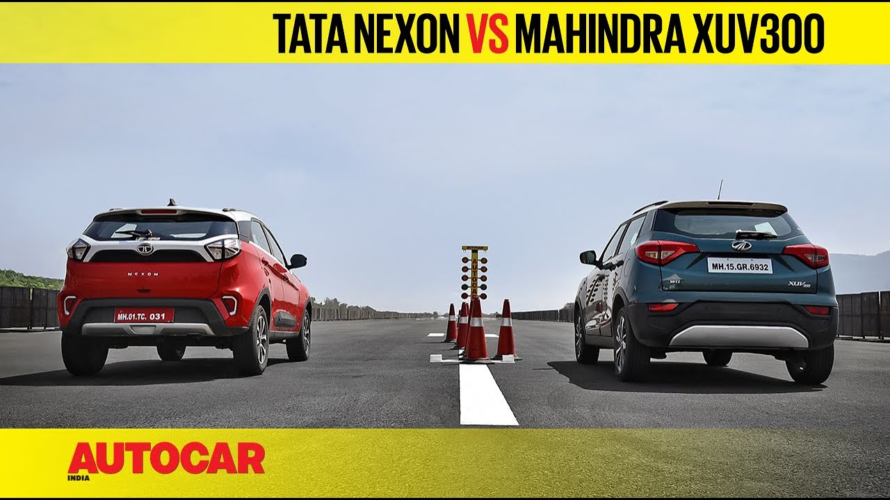 Drag Race: Tata Nexon vs Mahindra XUV300 - 5 star performance! | Autocar India