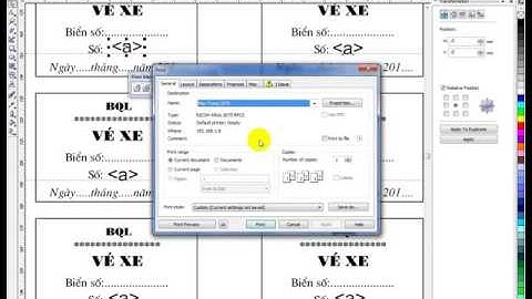 Tạo vé xe bằng print merge in corel draw x2
