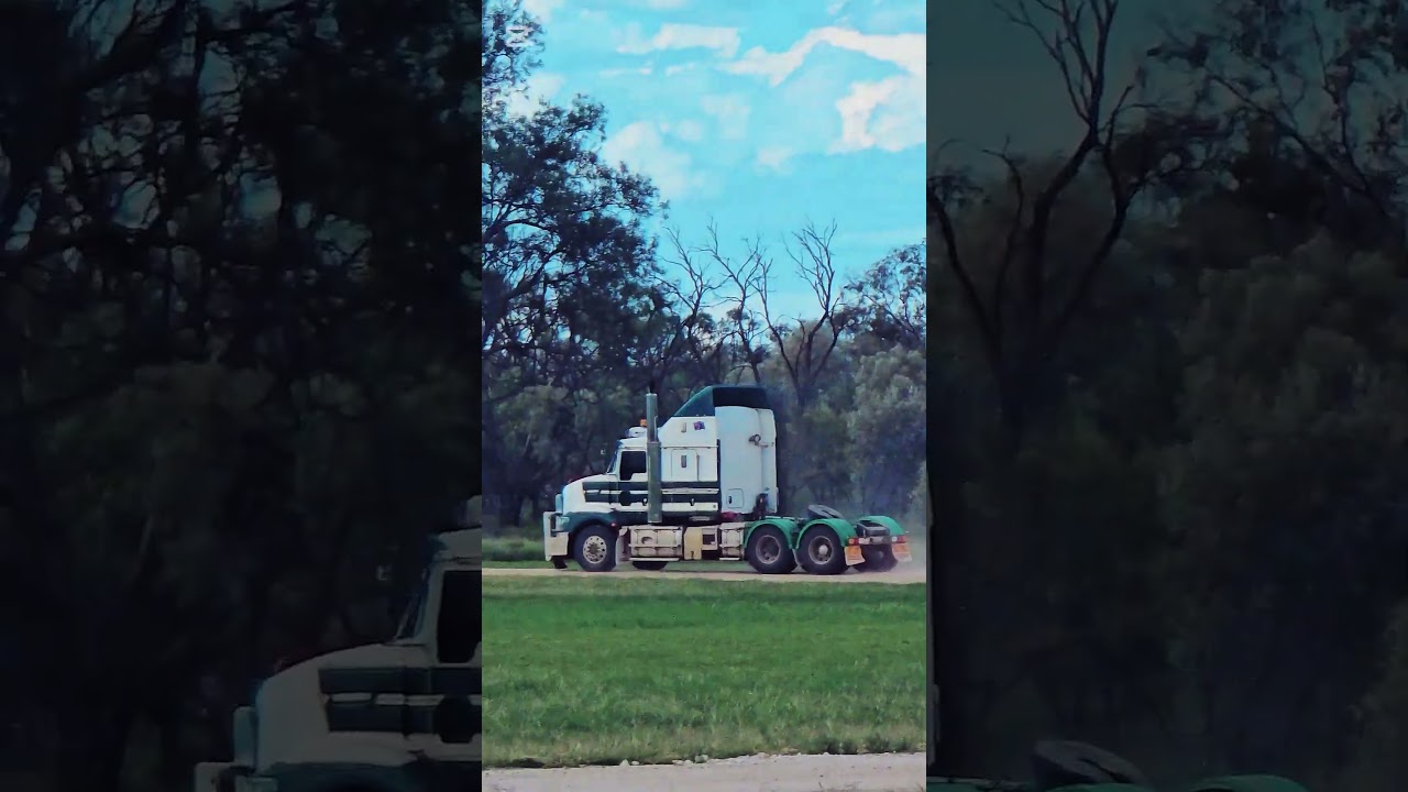 Truck passing through. 