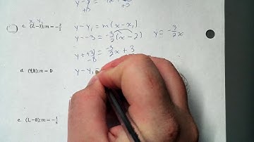 Point Slope Notes Part 2