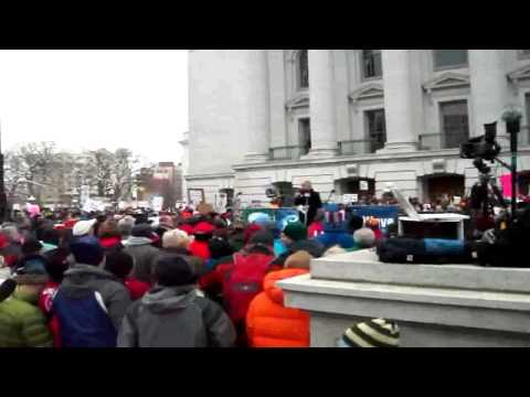 March 5, 2011-Tammy Baldwin at Madison anti-Walker...