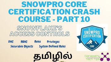 Snowpro Core Certification Course in தமிழ் - Part 10 - Access Controls