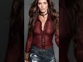 Western Boho Burgundy Sheer Leopard Cuff Button-Down Shirt #fashion