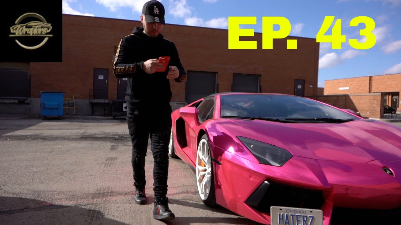 Chrome pink Lamborghini unwrap Ep 43