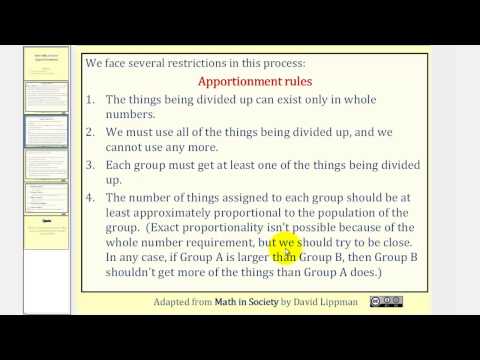 Introduction to Apportionment