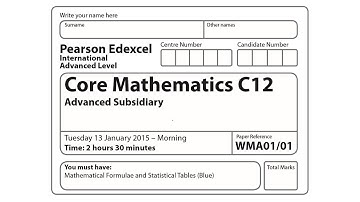 2015 January IAL C12 Paper Discussion