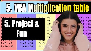 Part 5 VBA How to create  Multiplication table | 5 Project and fun | Table generator