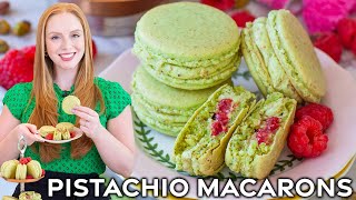 The Best Raspberry Pistachio Macarons Recipe | My favorite cookies! screenshot 2