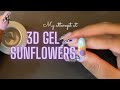 IBD Builder Gel • Abstract 3D Sunflowers • Gel Polish Ombre