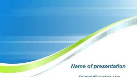 Green Wave Dissecans Blue-White Image Diagonal PowerPoint Template by PoweredTemplate.com