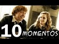 10 MOMENTOS mais românticos de Rony e Hermione nos filmes!