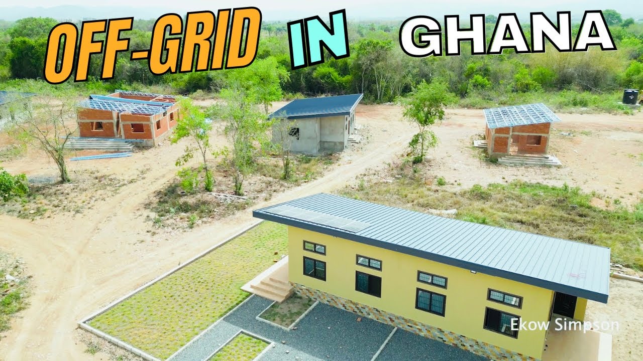 BUILDING AND LIVING OFF-GRID IN GHANA 🇬🇭  | AFRICAN AMERICAN BUILDING OFF-GRID COMMUNITY
