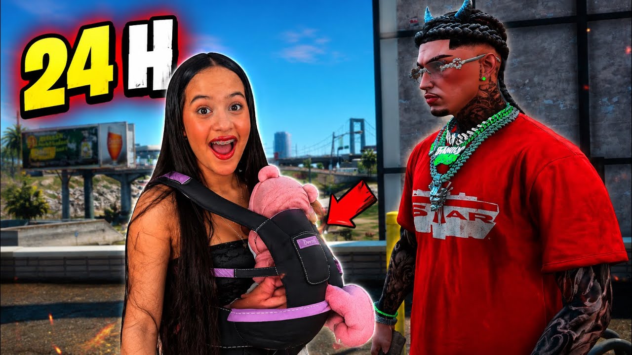 ANGI FIRE 24 HORAS SIENDO MAMA DE SU HIJA! 😱 GTA RP