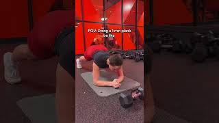POV: Doing a 1 min plank be like ... #shorts #gym #gymhumor