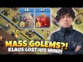 KLAUS using MASS GOLEMS is unlike ANYTHING I’ve ever seen!! Clash of Clans eSports