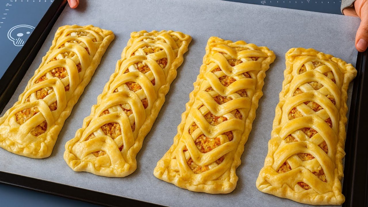 İNANILMAZ‼️MAYASIZ KIYIR KIYIR AĞIZDA ERİYOR‼️FARKLI VE PRATİK PATATES DOLGULU EKMEK BÖREK TARİFİ