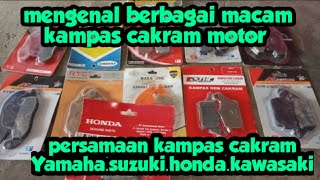 Similarities of motorcycle disc pads, Honda, Yamaha, Suzuki, Kawasaki etc.