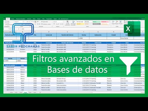 Como crear un filtro en excel