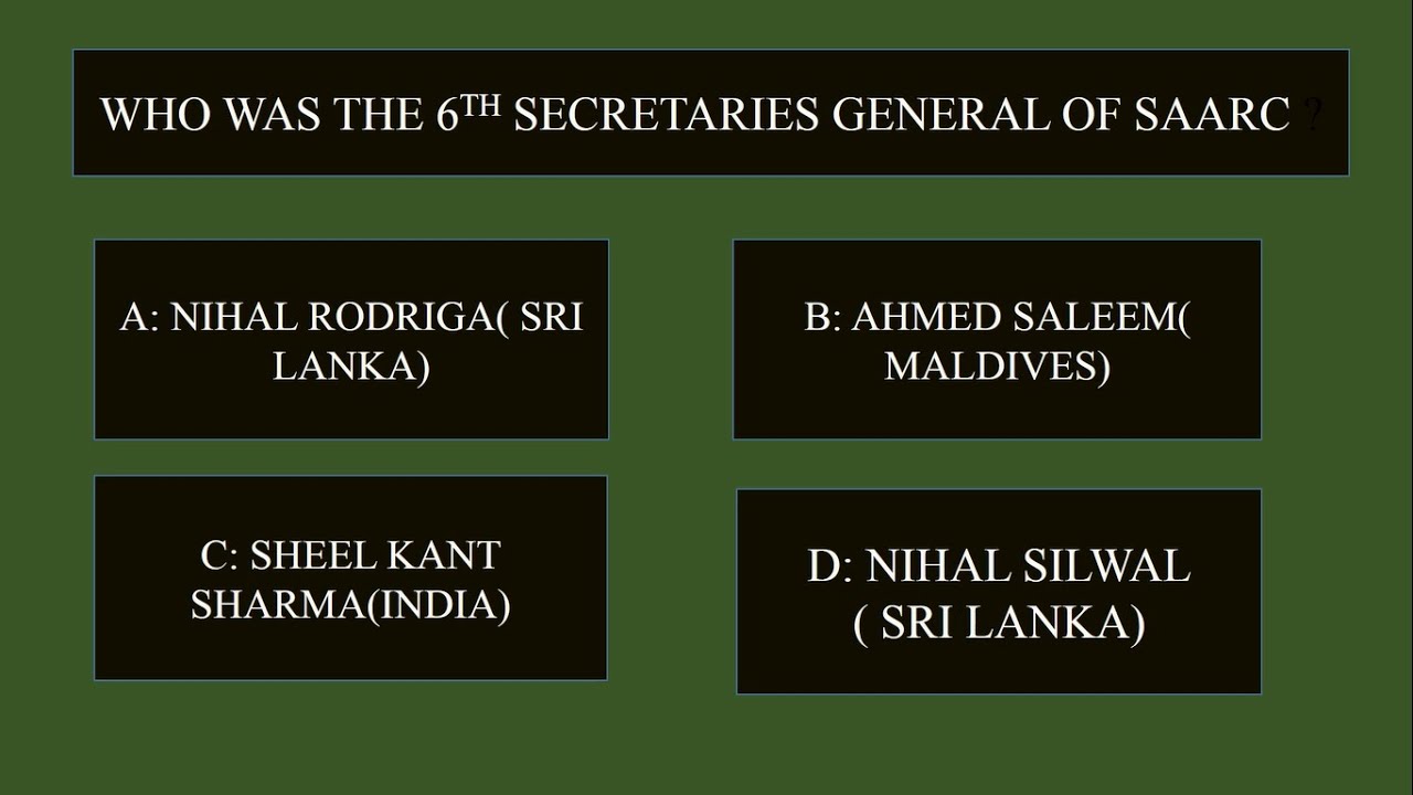SAARC SECRETARIES/'NTS TEST/ PPSC TEST/FPSCTEST /TEST PREPARATION/PART1
