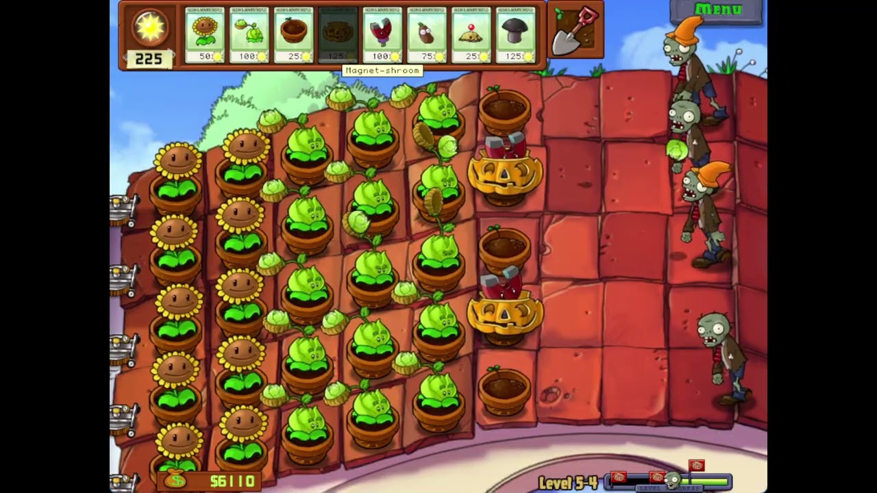 Level 5-4 - Plants vs. Zombies Walkthrough (PC)