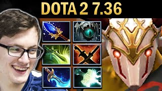 Juggernaut Gameplay Miracle with Mjolnir and 16 Kills - Dota 7.36