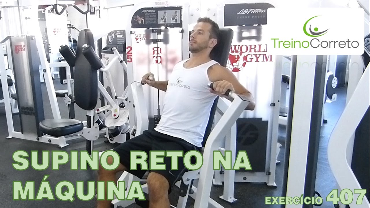 Supino reto máquina - exemplo de execução correta 