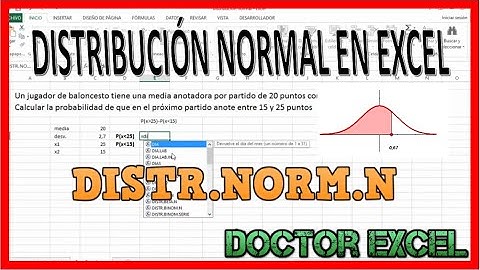 🚀 [La distribución normal en Excel] 🚒 La función DISTR.NORM.N 🍟