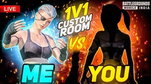 BGMI LIVE 1V1 TDM | CUSTOM ROOM CHALLENGE WITH ME 🔥 | BGMI | #bgmi #live #bgmilivecustomroom