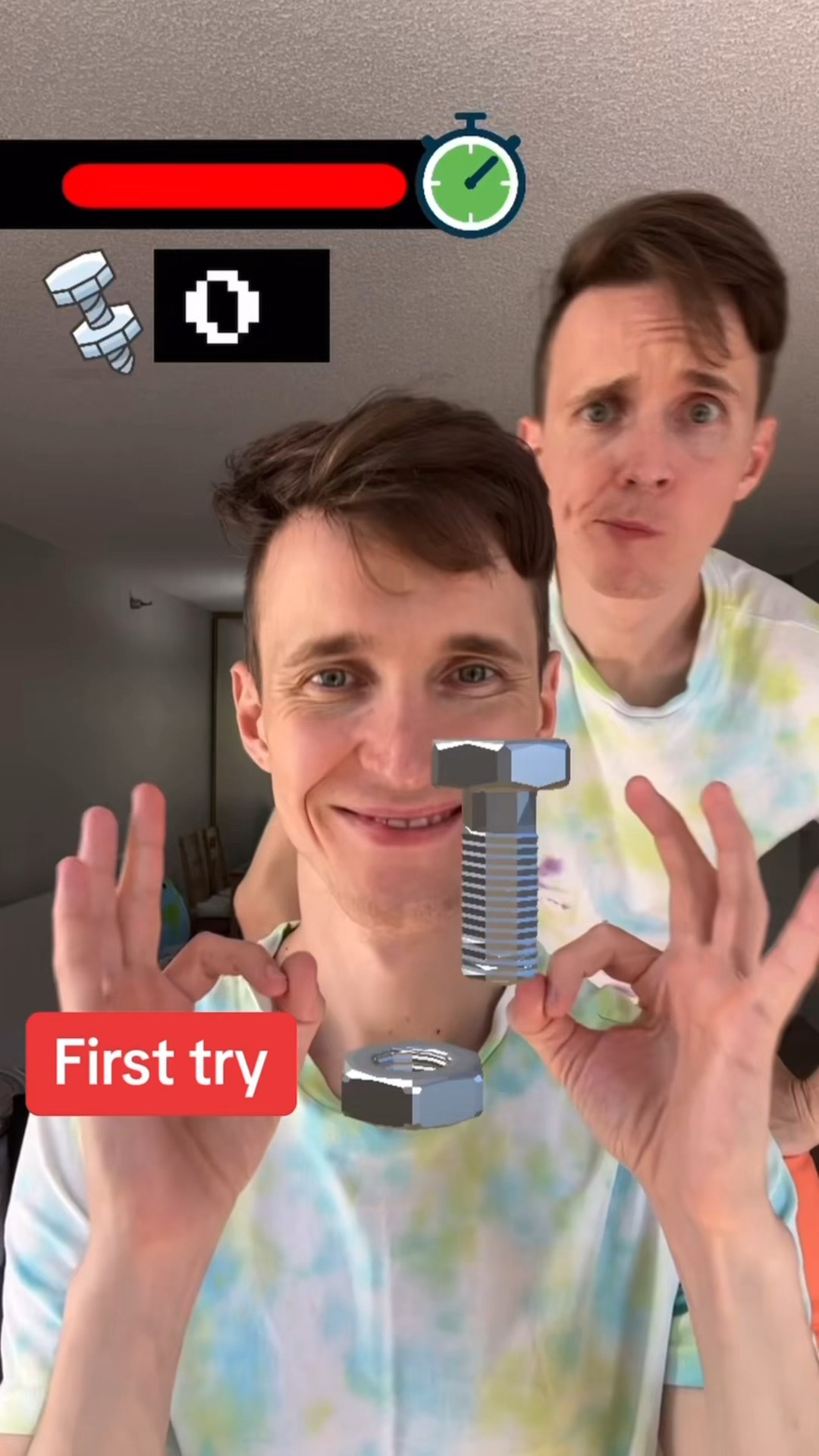 Screw in the nut ?? FIRST TRY ? ?