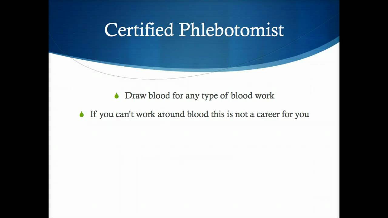 phlebotomy on the job training