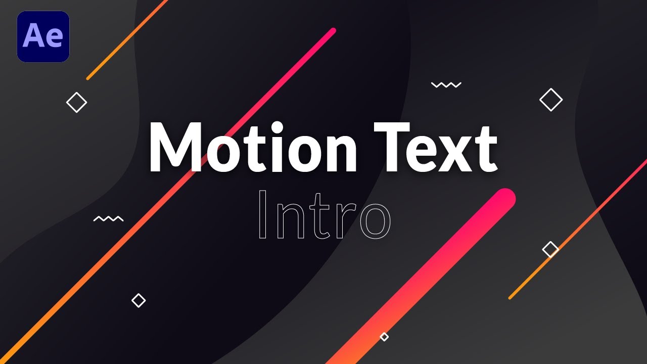 Motion Graphics Intro I After effect Tutorial - YouTube