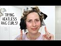 Trying heatless rag curls for the 1st time short medium and long hair  heatless curls