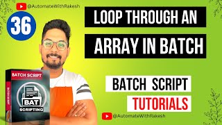 Batch Script Loop Through Array | Batch Script Array - YouTube Batch Script Loop Through Array | Batch Script Array - Youtube