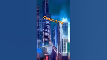 🌇Cyberpunk AI: Drawing Time Lapse of Charlotte - North Carolina.🎨 #Shorts #digital #aiart
