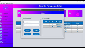 University Management System with Java (Faculty management) full tutorial