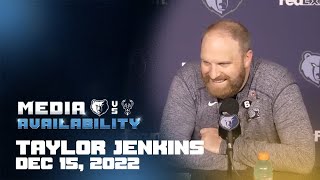 Grizzlies vs Bucks: Coach Taylor Jenkins press conference 12.15.22
