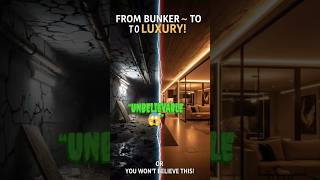 Underground Bunker Transformed Into Luxury Home (Insane Makeover) #shorts #BunkerTransformation